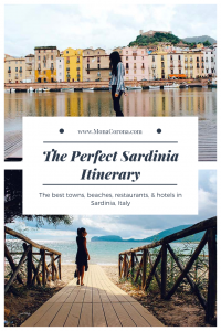 Planning a trip to Sardinia, Italy? Read this guide to learn all about the best places to go in Sardinia, the best things to do in Sardinia, the best restaurants in Sardinia, the best hotels in Sardinia, and everything you need to know before going to Sardinia, Italy! | MonaCorona.com | #sardinia #italy #europe #travel #traveltips #travelinspo #travelguide #wanderlust #islands #beach #costasmeralda #portocervo #alghero #bosa #olbia #beach #honeymoon #hotel #cagliari #lamaddalena #itinerary