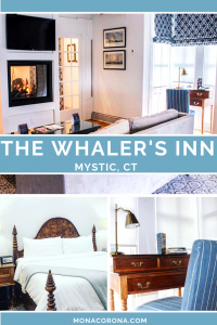 Looking for a cozy fall destination in the US? Click here to read all about New England's most charming hotel, The Whaler's Inn of Mystic, Connecticut. In this blog post you will also find the top things to do in Mystic, where to eat in Mystic, and the best places to see the beautiful fall foliage in Mystic, CT. | MonaCorona.com | #USA #travel #northamerica #Connecticut #mysitcct #fall #autumn