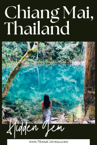 Click to read the Northern Thailand city of Chiang Mai travel guide and itinerary! This travel guide will show you the most treasured hidden gem Northern Thailand, a day trip from Chiang Mai to a secret emerald pool and sticky waterfalls. This guide also includes the where to stay in chiang mai (hint: one of the most beautiful luxury hotels in Thailand!) as well as where to eat and authentic local thai restaurants. sticky waterfalls