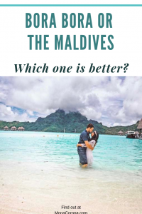 Looking for a Bora Bora travel guide? Or are you thinking about traveling to the Maldives? Maybe you are wondering about if you should travel to Bora Bora or the Maldives? All your questions are answered here in this definitive Bora Bora vs. Maldives travel guide | MonaCorona.com