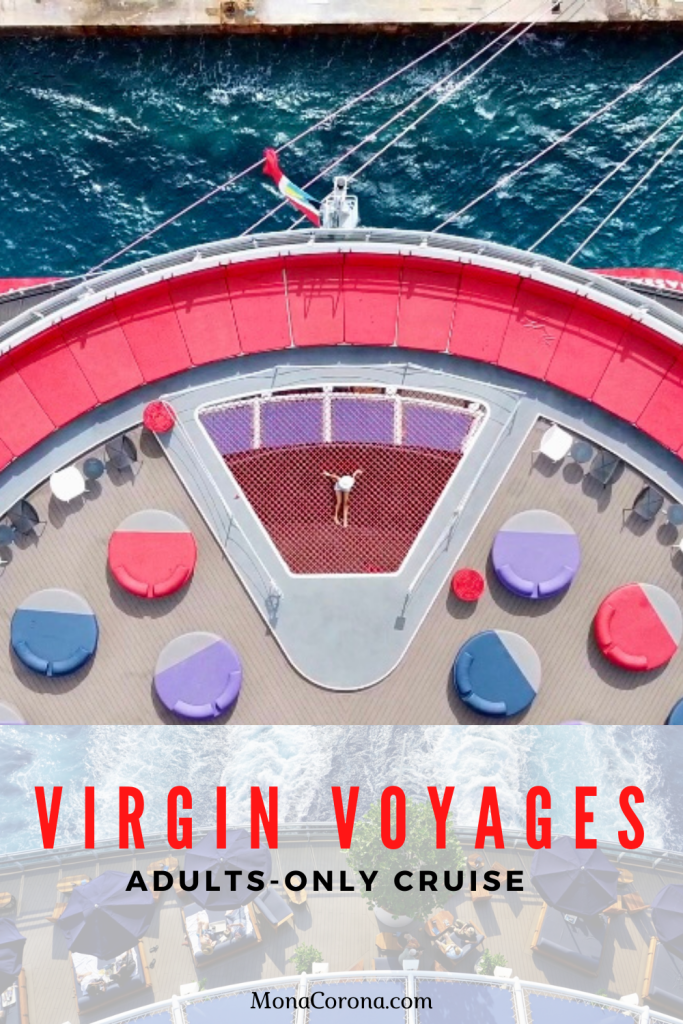 Click the pin to read my adults-only cruise review of Virgin Voyages Scarlet Lady cruise ship | cruise travel | cruises | cruise tips | disney cruise | celebrity cruise | princess cruises | royal caribbean | unique travel ideas | beach vacation | mexico | bahamas | bachelorette destination | bucket list travel | sailing #cruiseship #travel